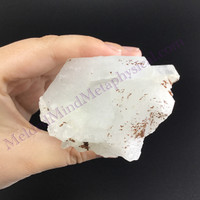 MeldedMind Lemurian Quartz Specimen 5.04in Natural White Point Crystal 731