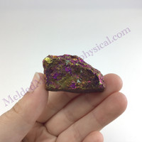 MeldedMind Rough Rainbow Chalcopyrite Specimen 1.57in Natural Purple Blue Crysta