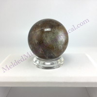 MeldedMind Phantom Ghost Quartz Sphere 2.51in Natural Brown Crystal 045