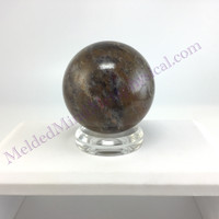 MeldedMind Phantom Ghost Quartz Sphere 2.51in Natural Brown Crystal 045