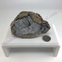 MeldedMind Quartz Geode 4.27in Natural Stone Crystal 549