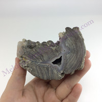 MeldedMind Quartz Geode 3.34in Natural Stone Crystal 551