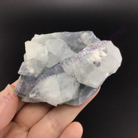 MeldedMind Apophyllite Cluster Specimen 2.65in Natural Clear Crystal 154