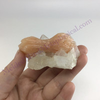 MeldedMind Stilbite Cluster Specimen 2.57in Natural Peach Crystal 157