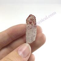 MeldedMind Hematoid Quartz Specimen 1.22in Hematite inclusions Red Crystal 637