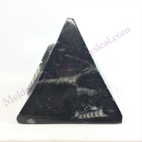 MeldedMind Orthoceras Pyramid 2.50in Natural Black Stone 073