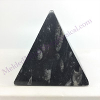 MeldedMind Orthoceras Pyramid 2.50in Natural Black Stone 075