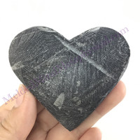 MeldedMind Orthoceras Raised Heart 2.63in Natural Black Stone 150