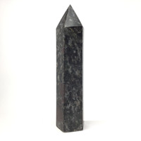 MeldedMind Arfvedsonite Obelisk 10.50in Tower Point Natural Black Crystal 162