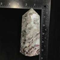 MeldedMind Polished Red Tourmaline Obelisk Point 5in Tower Rubellite 195