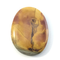 MeldedMind Natural Red River Jasper Palm Smooth Worry Stone 2in Black Yellow 016