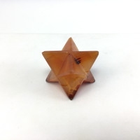 MeldedMind Carnelian Merkaba .77in Natural Red Crystal 091