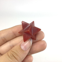 MeldedMind Carnelian Merkaba .66in Natural Red Crystal 088