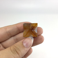 MeldedMind Carnelian Merkaba .71in Natural Red Crystal 087