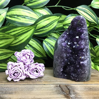 MeldedMind Natural Polished Grade A Cut Based Amethyst Geode 5.39in Décor 293