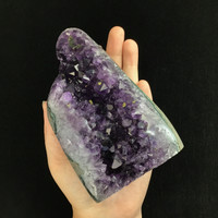 MeldedMind Natural Polished Grade A Cut Based Amethyst Geode 5.39in Décor 293