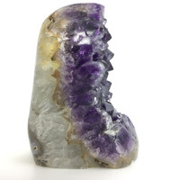 MeldedMind Natural Polished Grade A Cut Based Amethyst Geode 4.72in Décor 295