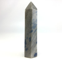 MeldedMind Manganese in Quartz Obelisk Point 5.15in Natural Blue Crystal 207