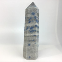 MeldedMind Manganese in Quartz Obelisk Point 5.90in Natural Blue Crystal 205