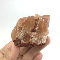 MeldedMind Raw Red Calcite Specimen 1.96in Natural Red Crystal 113