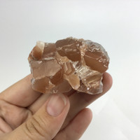 MeldedMind Raw Red Calcite Specimen 1.96in Natural Red Crystal 113