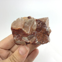 MeldedMind Raw Red Calcite Specimen 1.96in Natural Red Crystal 113