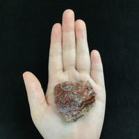 MeldedMind Raw Red Calcite Specimen 1.88in Natural Red Crystal 115