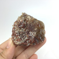 MeldedMind Raw Red Calcite Specimen 1.88in Natural Red Crystal 115