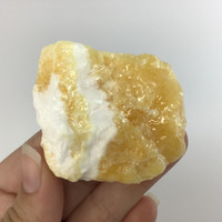 MeldedMind Orange Calcite Specimen 1.80in Natural Rough Crystal Mexico 135