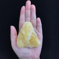 MeldedMind Orange Calcite Specimen 3in Natural Rough Crystal Mexico 134