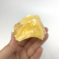 MeldedMind Orange Calcite Specimen 3.12in Natural Rough Crystal Mexico 133