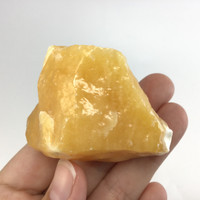 MeldedMind Orange Calcite Specimen 2.12in Natural Rough Crystal Mexico 129