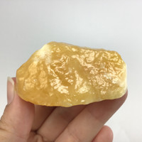 MeldedMind Orange Calcite Specimen 2.12in Natural Rough Crystal Mexico 129