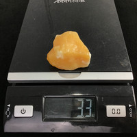 MeldedMind Orange Calcite Specimen 2.12in Natural Rough Crystal Mexico 129