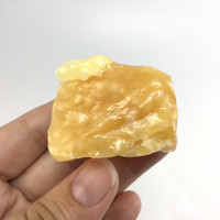 MeldedMind Orange Calcite Specimen 1.58in Natural Rough Crystal Mexico 128