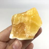 MeldedMind Orange Calcite Specimen 2.03in Natural Rough Crystal Mexico 127
