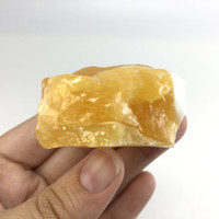 MeldedMind Orange Calcite Specimen 2.03in Natural Rough Crystal Mexico 127