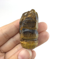 MeldedMind Hand Carved Golden Tiger's Eye Ganesha 1.49in Polished Crystal 177