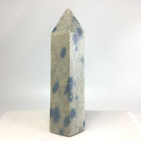 MeldedMind Manganese in Quartz Obelisk Point 5.90in Natural Blue Crystal 204