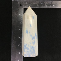 MeldedMind Manganese in Quartz Obelisk Point 5.90in Natural Blue Crystal 204