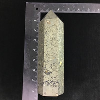 MeldedMind Natural Pyrite Obelisk Point Tower 6.50in Natural Gray Crystal 201