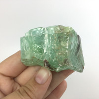 MeldedMind Rough Green Calcite Specimen 2.18in Natural Green Crystal 221