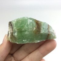 MeldedMind Rough Green Calcite Specimen 2.39in Natural Green Crystal 224