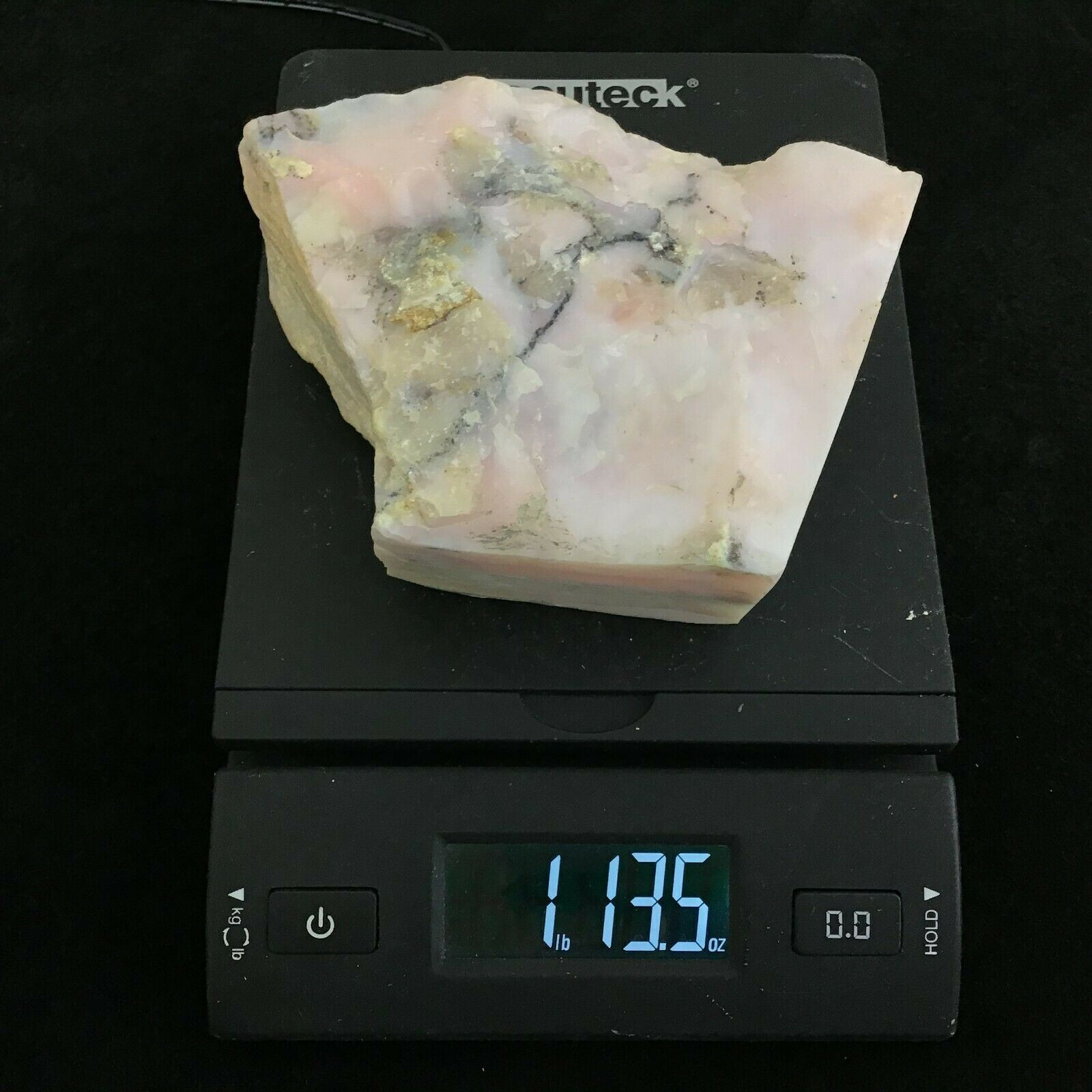 Large Pink Peruvian Opal Slab Specimen 1 Crystal Mineral Pink Grey