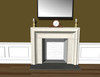 Honed Bulgaria Cream Limestone Fireplace