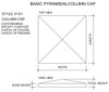 Pyramidal column or pier cap drawing