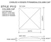 Pyramidal Column Cap With Chiseled Edges - Drawing