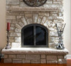 Standard Buff Fireplace Hearth Honed Surface with Chiseled Edges