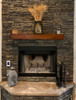 Noce Travertine Fireplace Hearth; honed or brushed finish; various profiled edges including bull nose and chiseled edges; natural stone; one piece; hearth pad; hearth slab; shipped nationwide made in USA.