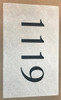 Custom Indiana buff limestone sand blast engraved address sign with black paint